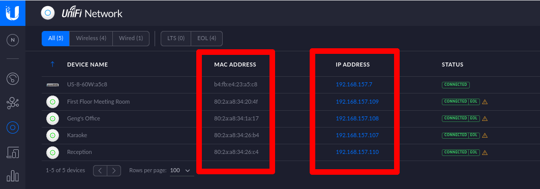 how to set static ip unifi controller