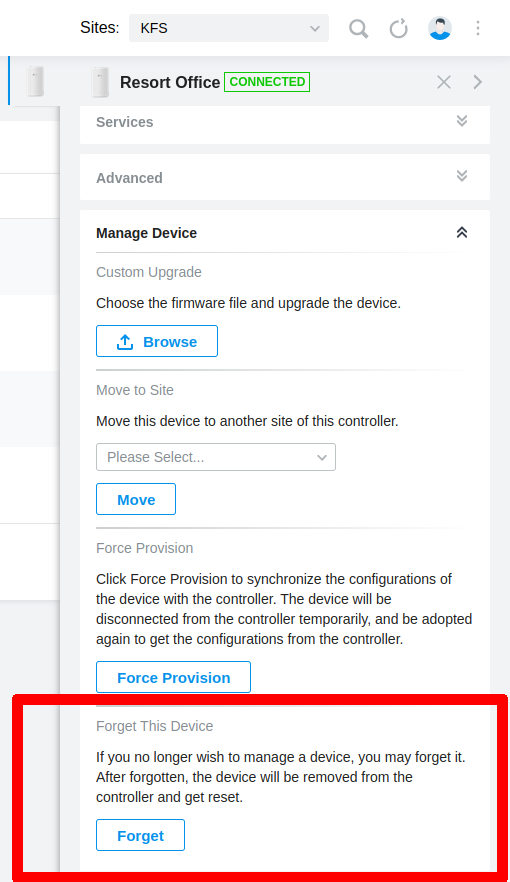 Omada - Resetting Devices to Factory Defaults